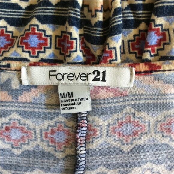 Forever 21 Southwestern Short Sleeve Top Medium - Picture 5 of 5